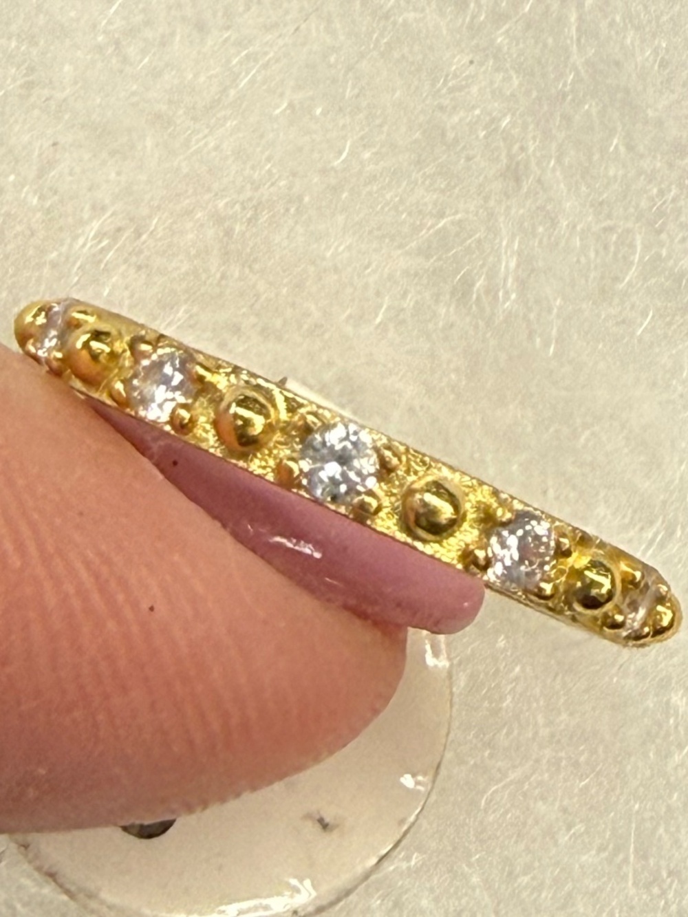 Freida Rothman 14k gold over 925 Sterling Silver designer ring, size 5